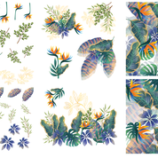 Tropical Leaves transfer Paper